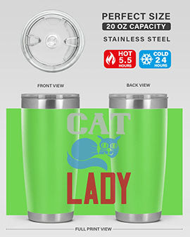 cat lady Style 31#- cat- Tumbler