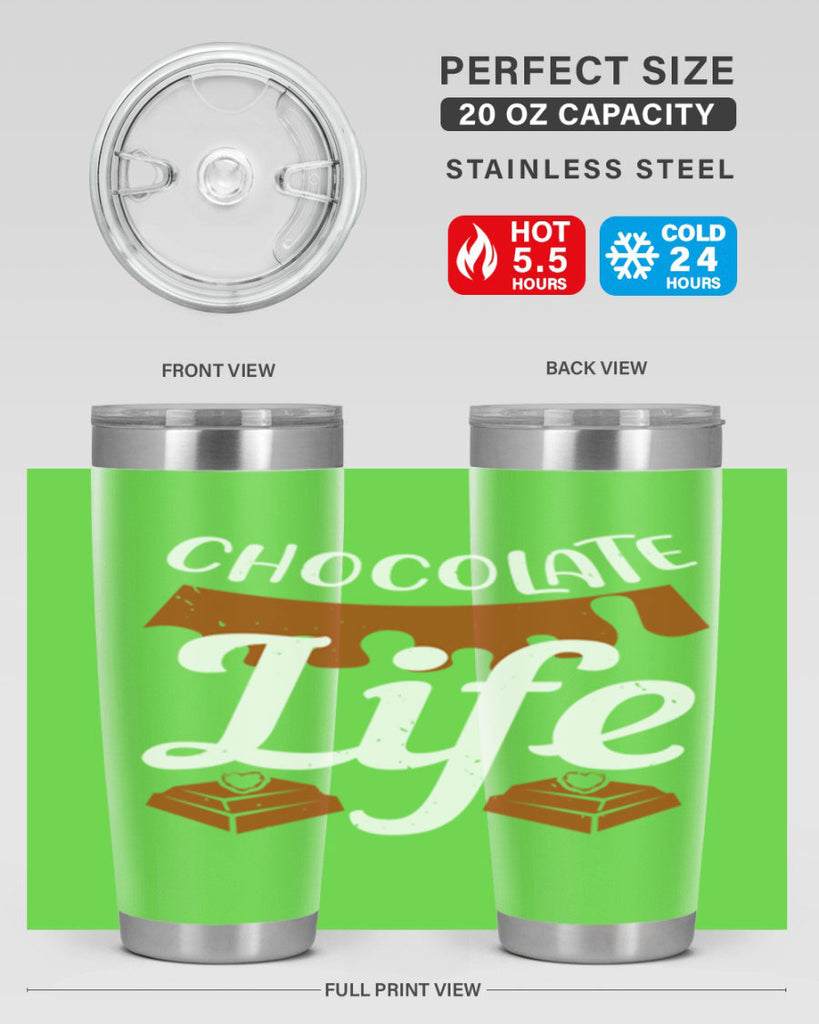 chocolate life 45#- chocolate- Tumbler