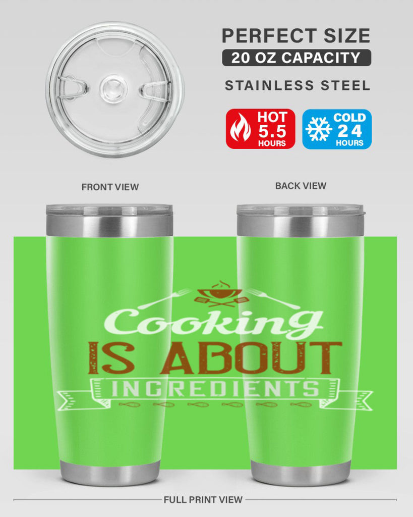 cooking is about ingredients 46#- cooking- Tumbler