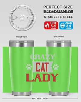 crazy cat lady Style 44#- cat- Tumbler
