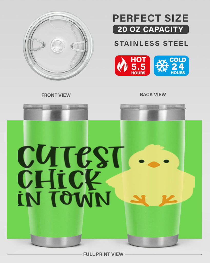 cutest chick in town 61#- easter- Tumbler