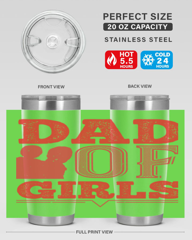 dad of girls 269#- fathers day- Tumbler