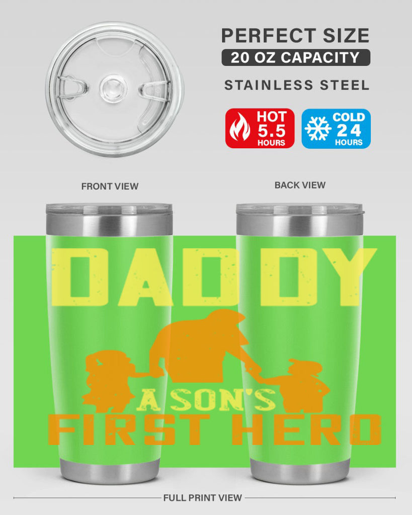 daddy a sons first hero 249#- fathers day- Tumbler