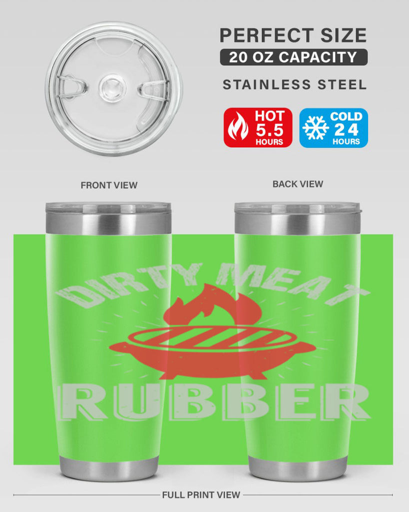 dirty meat rubber 46#- bbq- Tumbler