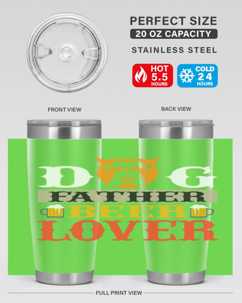 dog father beer lover 116#- beer- Tumbler