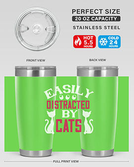 easily distracted by cats Style 46#- cat- Tumbler