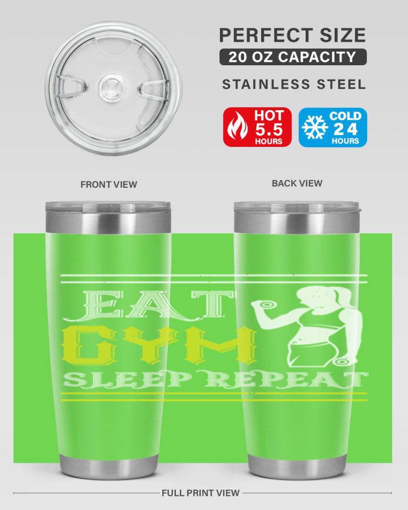 eat gym sleep repeat 69#- gym- Tumbler