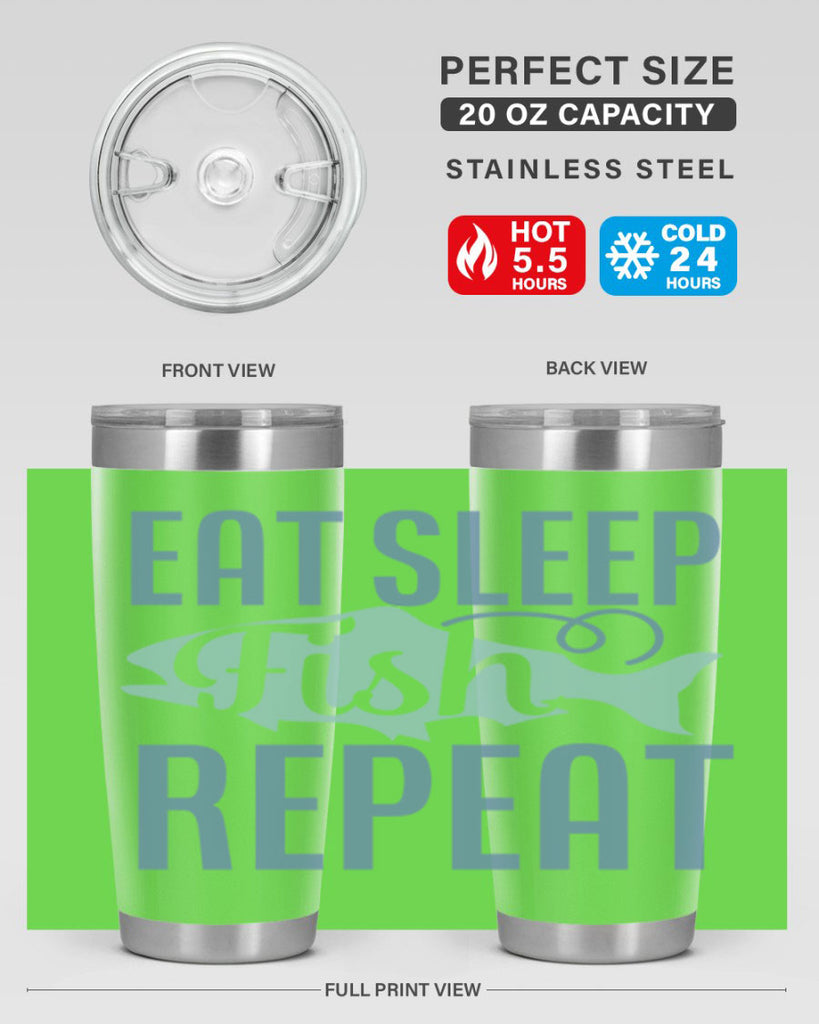 eat sleep fish repeat 222#- fishing- Tumbler