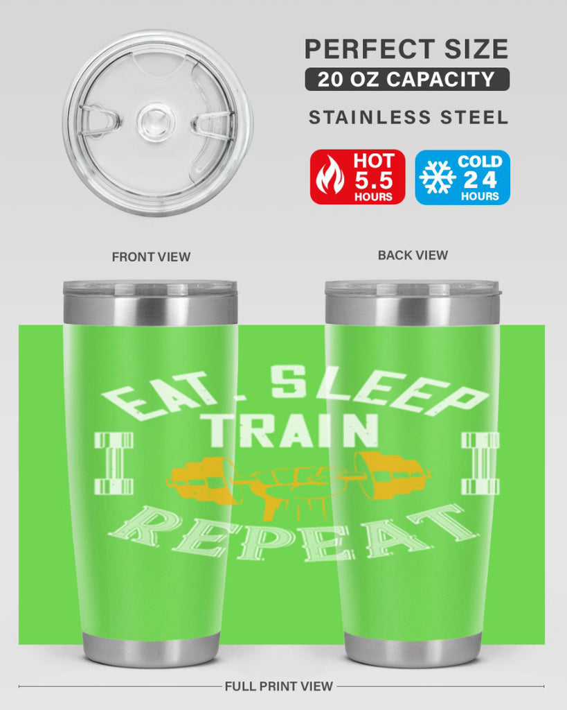 eat sleep train rapid 56#- gym- Tumbler