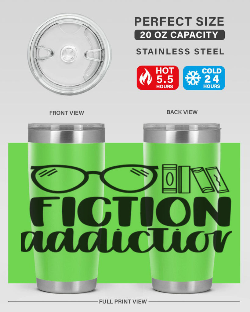 fiction addiction 40#- reading- Tumbler