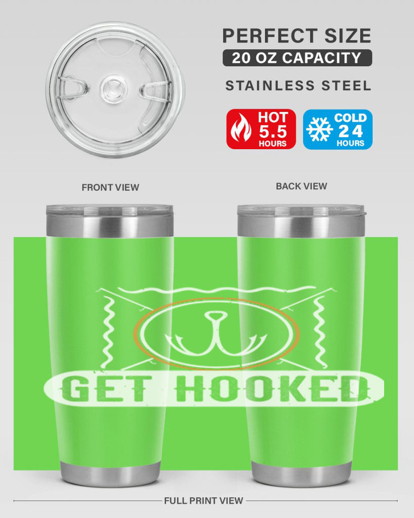 get hooked 264#- fishing- Tumbler