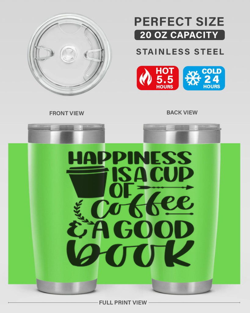 happiness is a cup of coffee 39#- reading- Tumbler