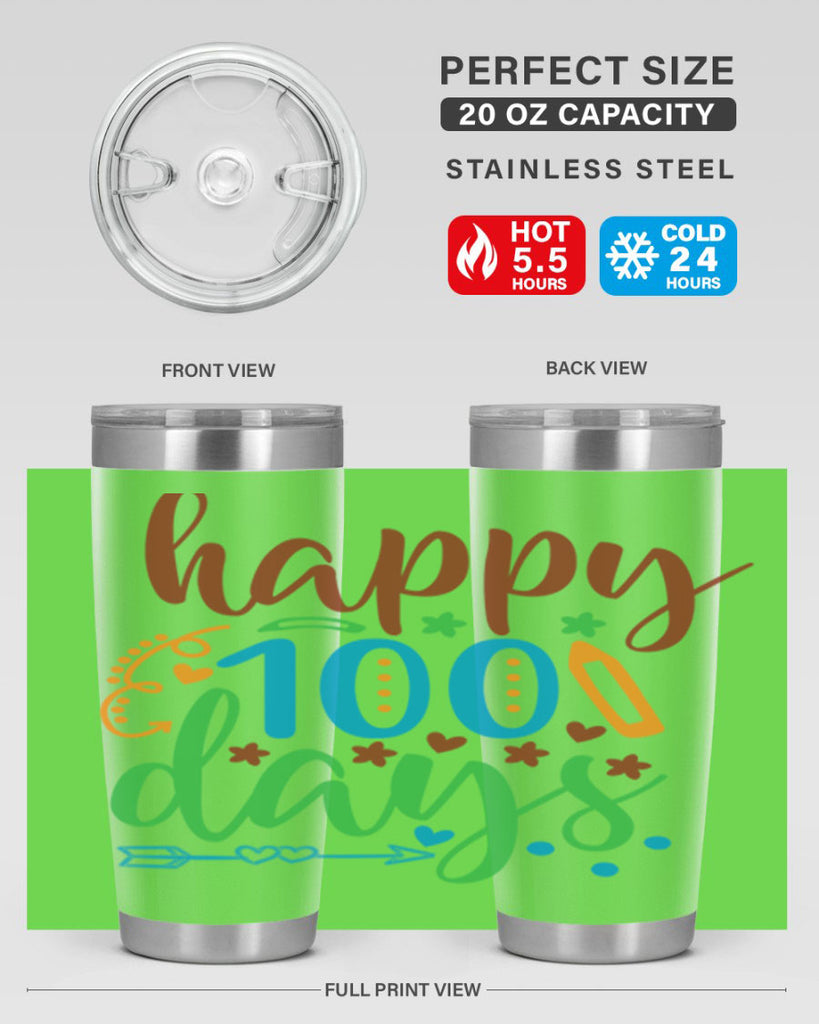 happy 100 days 10#- 100 days of school- Tumbler