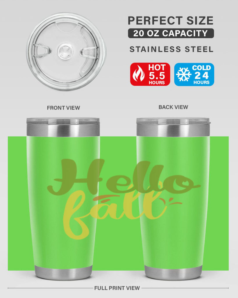 hello fall 55#- thanksgiving- Tumbler