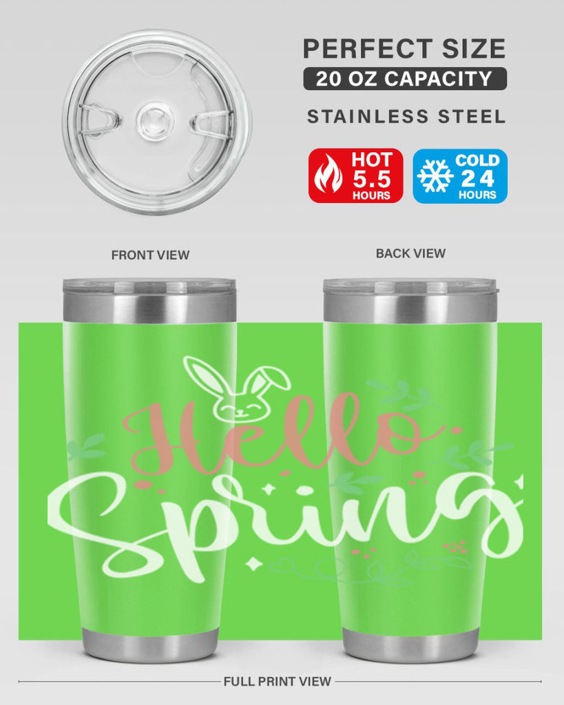 hello spring 77#- easter- Tumbler