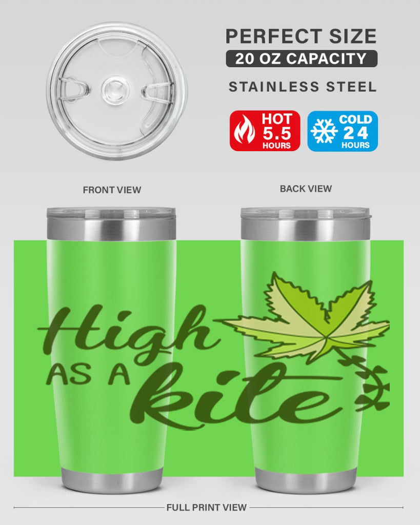 high as a kite 112#- marijuana- Tumbler