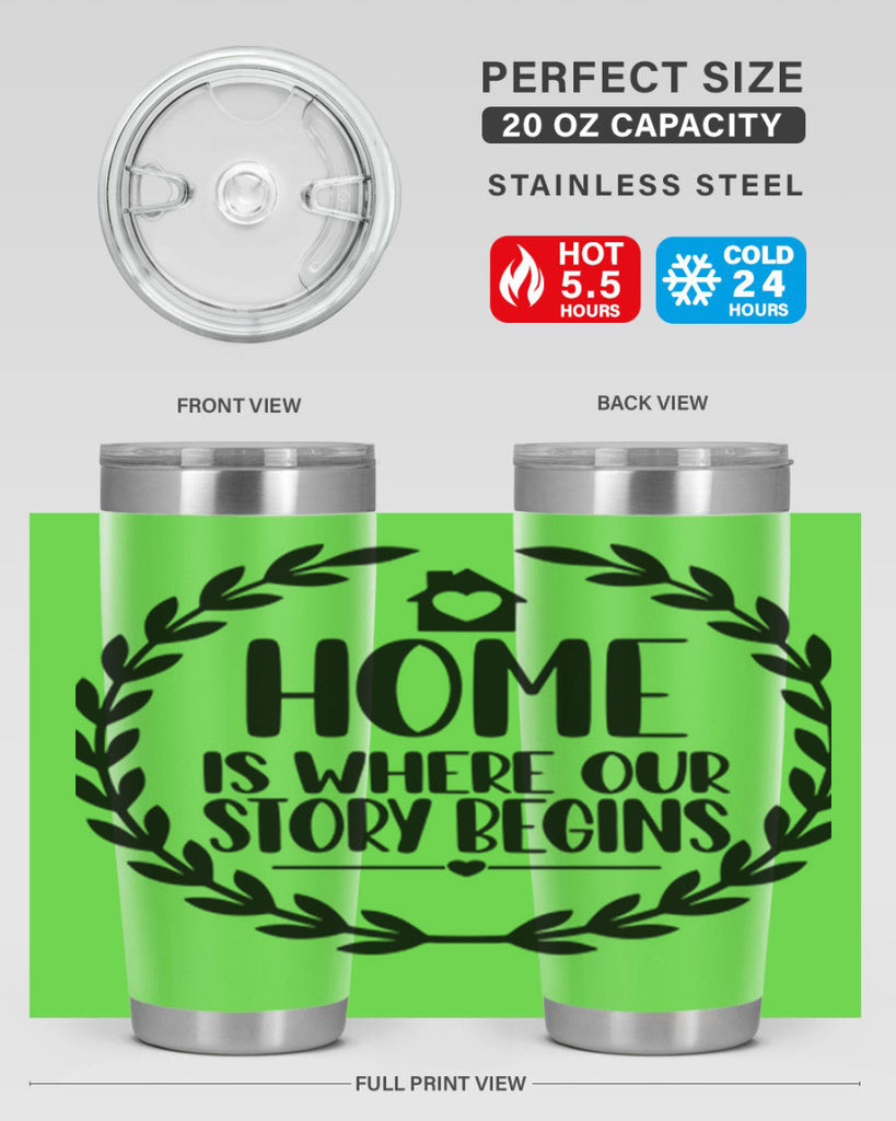 home is where our story begins 12#- home- Tumbler