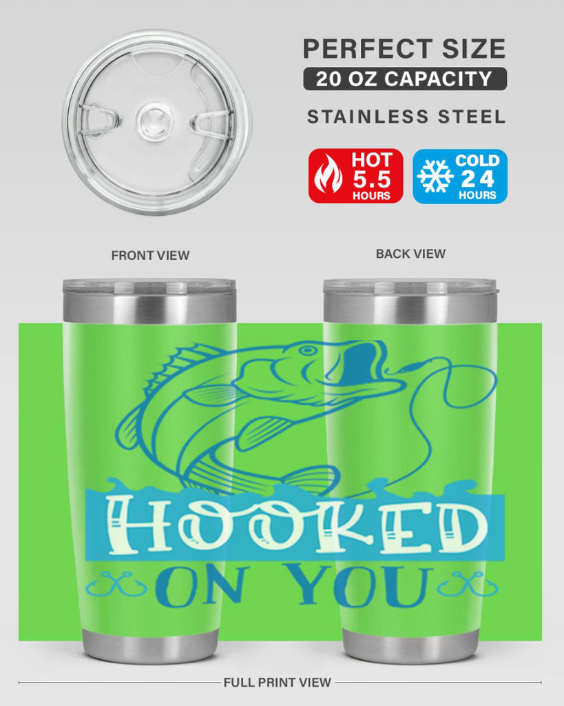 hooked on you 214#- fishing- Tumbler