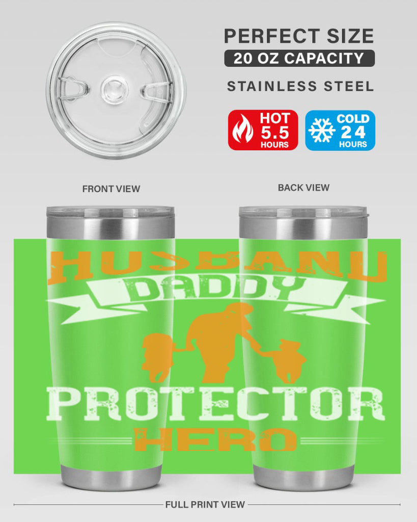 husband daddy protector hero 252#- fathers day- Tumbler