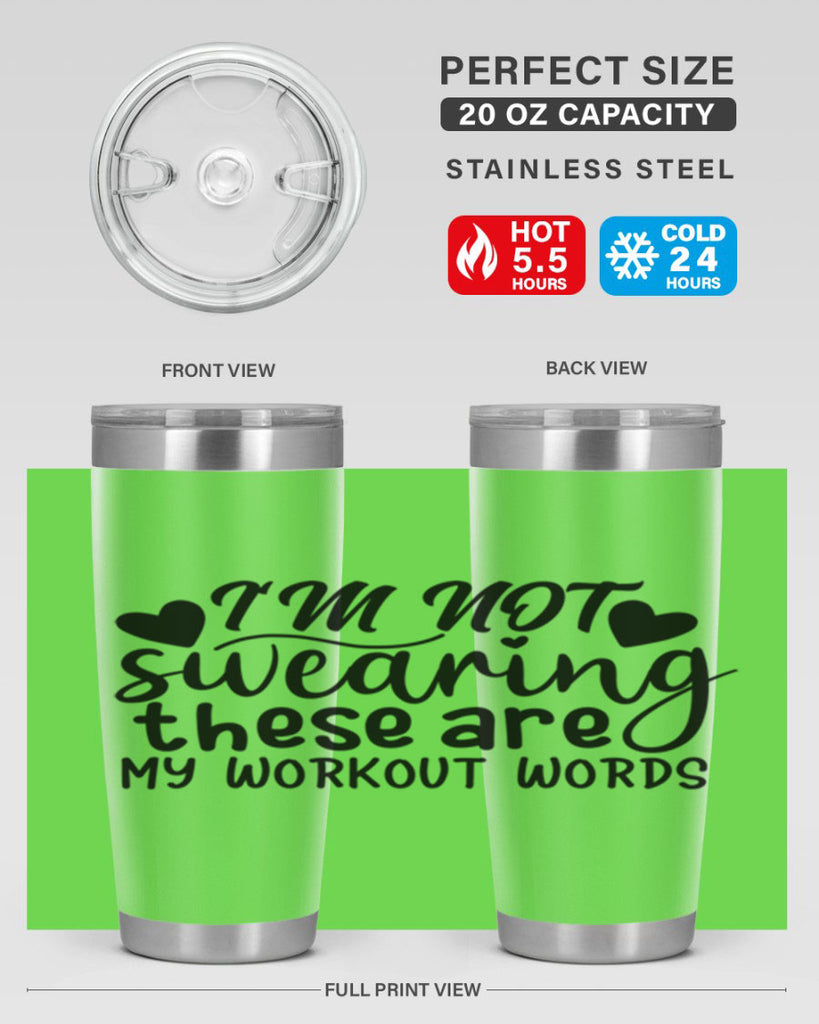 im not swearing these are my workout words 39#- gym- Tumbler