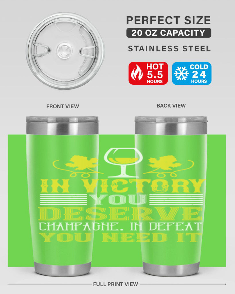 in victory you deserve 75#- wine- Tumbler