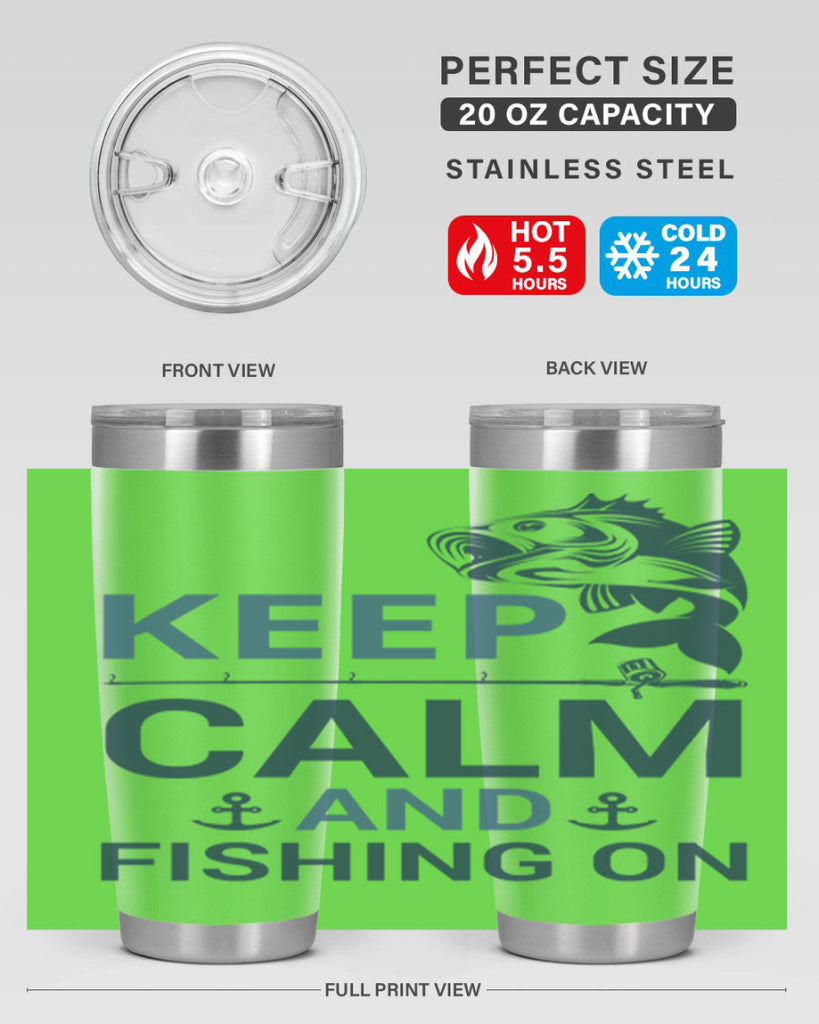 keep calm 65#- fishing- Tumbler