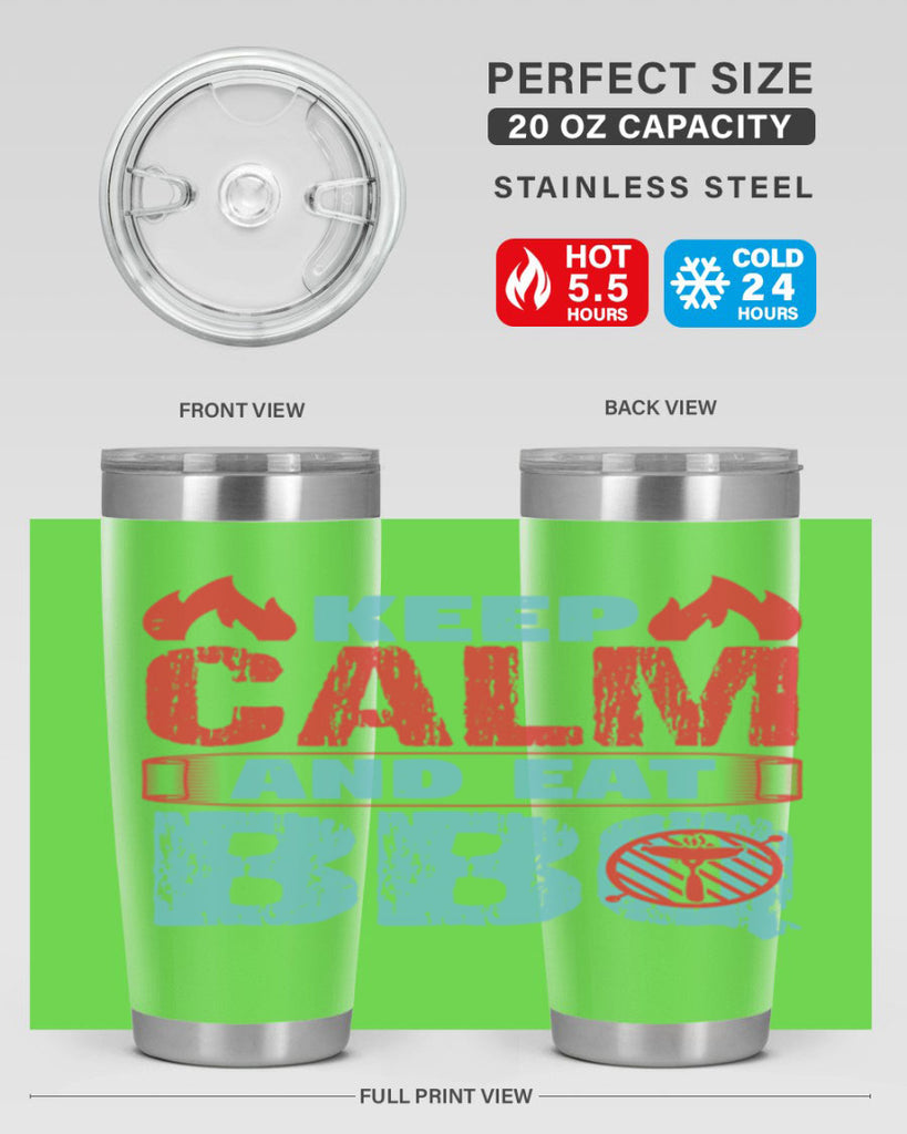 keep calm and eat bbq 30#- bbq- Tumbler