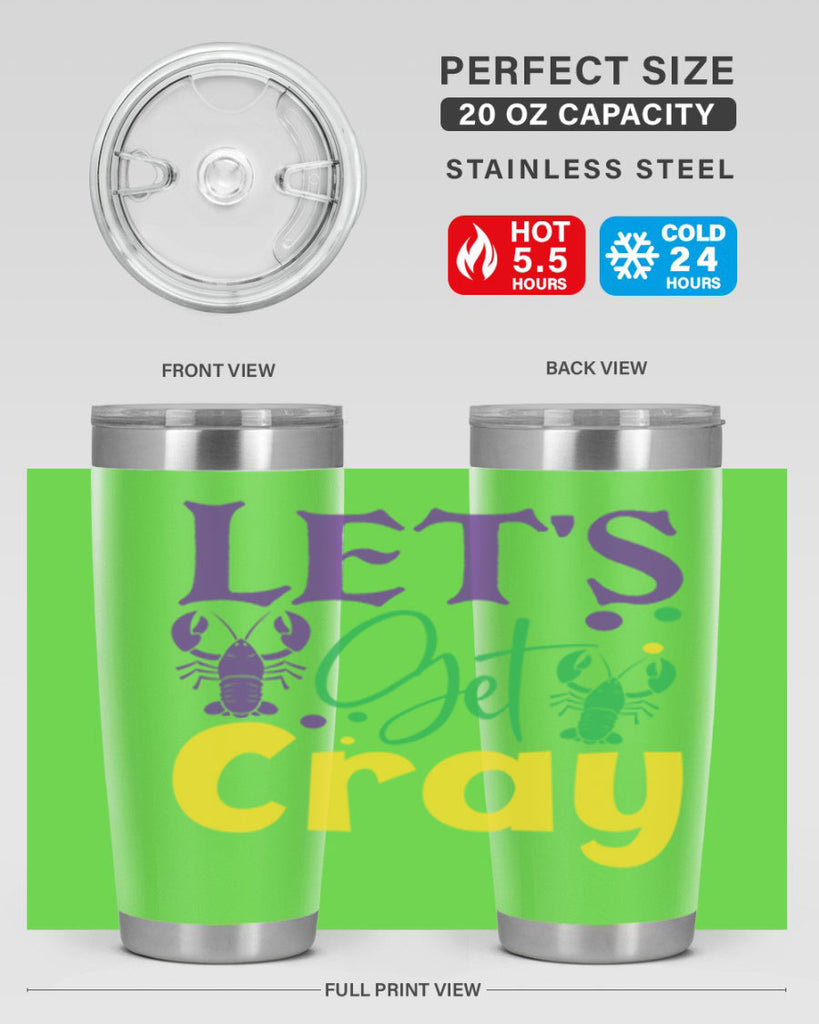 lets get cray 81#- mardi gras- Tumbler