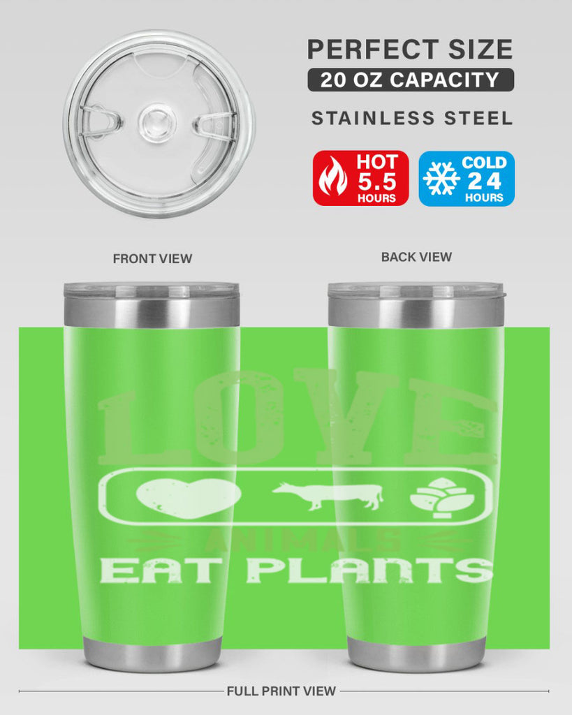 love animals eat plants 33#- vegan- Tumbler