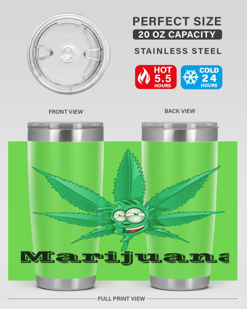 marijuana happy face 199#- marijuana- Tumbler