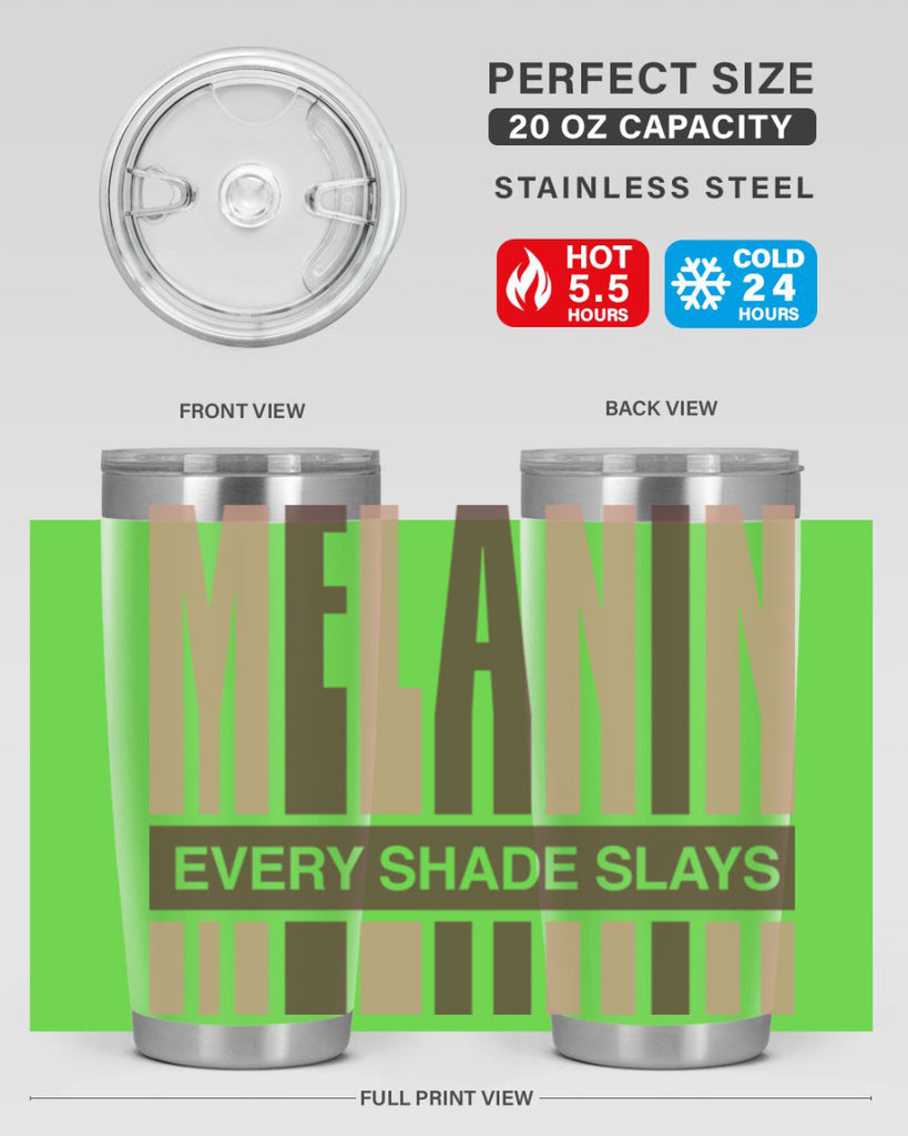 melanin every shade slays 90#- black words phrases- Cotton Tank