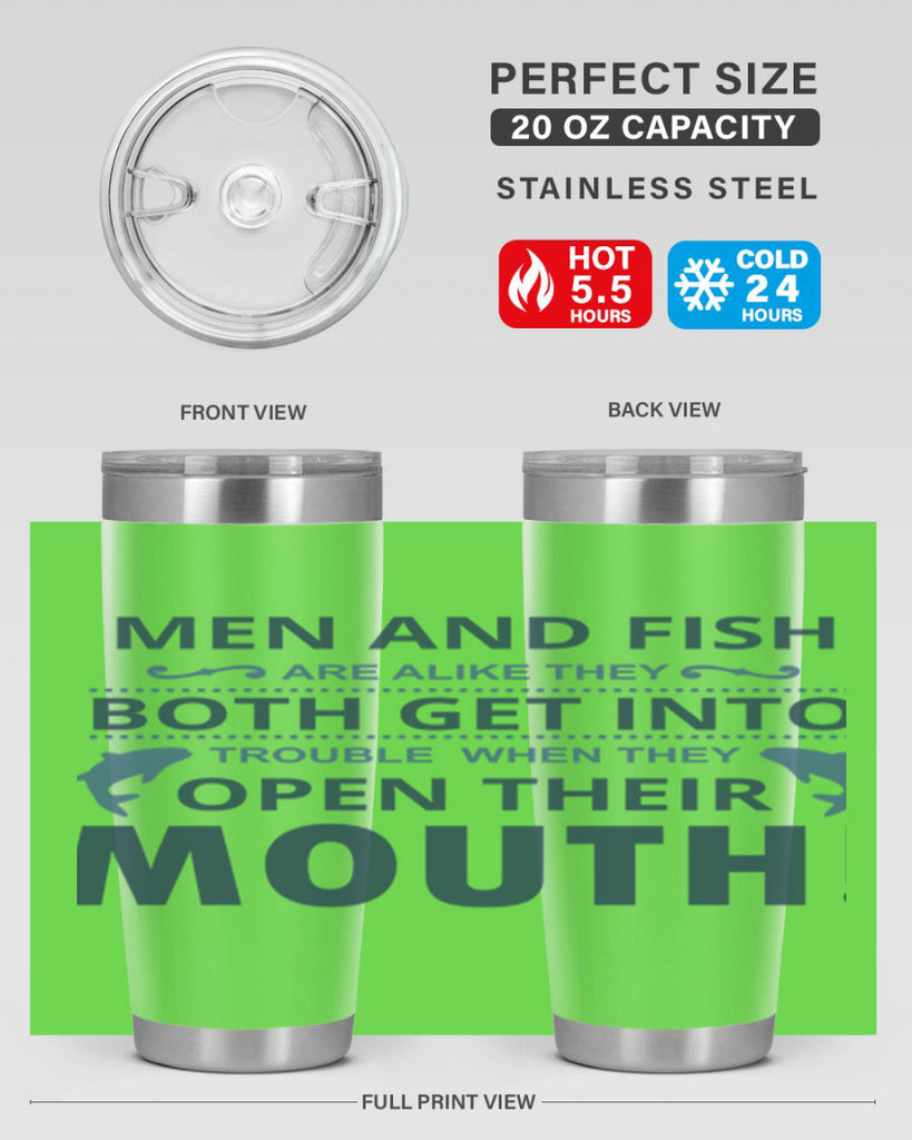 men fish 52#- fishing- Tumbler