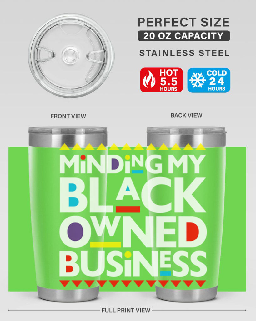 minding my black ownedbusiness 68#- black words phrases- Cotton Tank