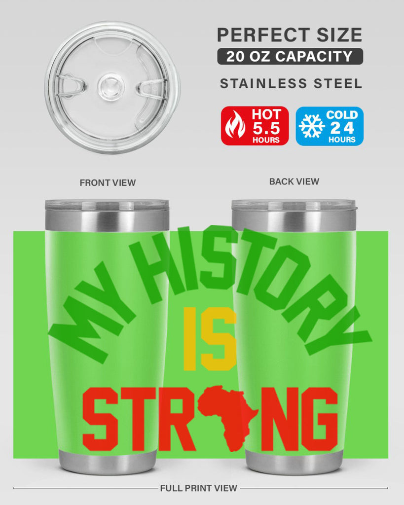 my  history is strong 66#- black words phrases- Cotton Tank