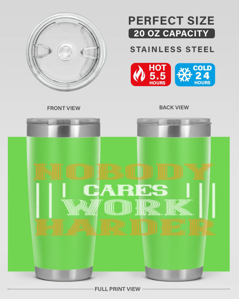 nobody i cares work herder 78#- gym- Tumbler