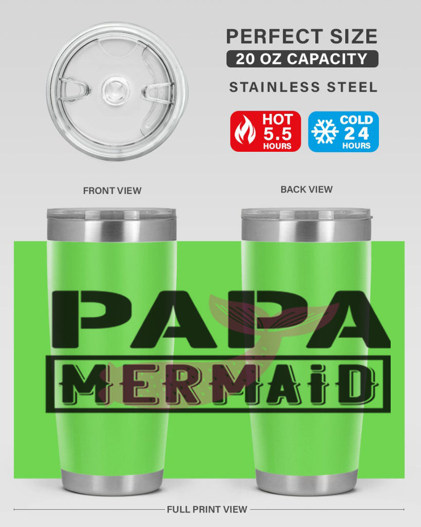 papa mermaid 533#- mermaid- Tumbler