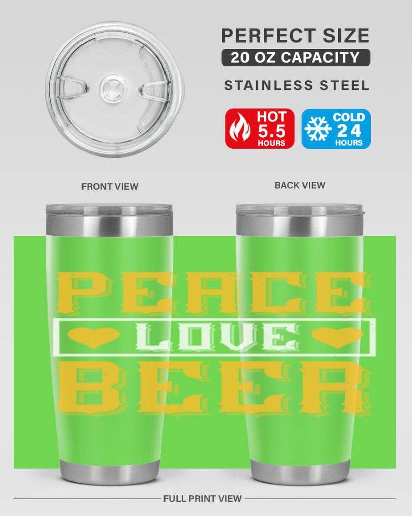 peace love beer 53#- beer- Tumbler