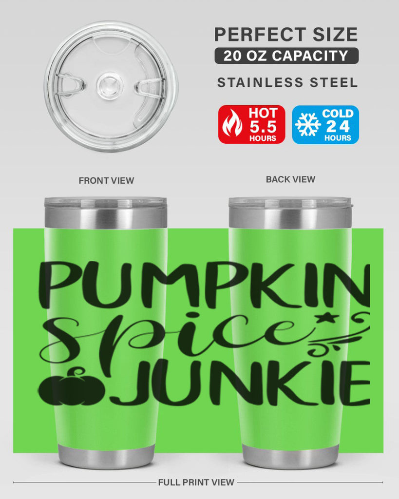 pumpkin spice junkie 548#- fall- Tumbler