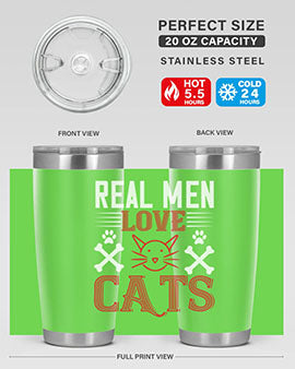 real man love cats Style 113#- cat- Tumbler