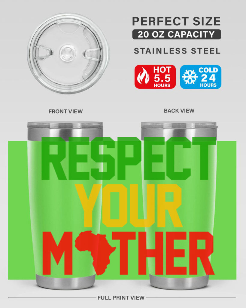 respect your mother 43#- black words phrases- Cotton Tank