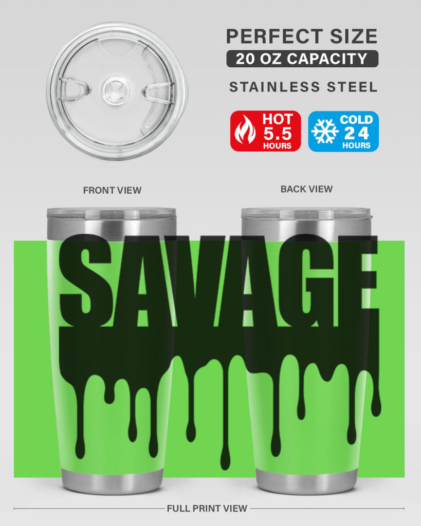 savage drip 41#- black words phrases- Cotton Tank