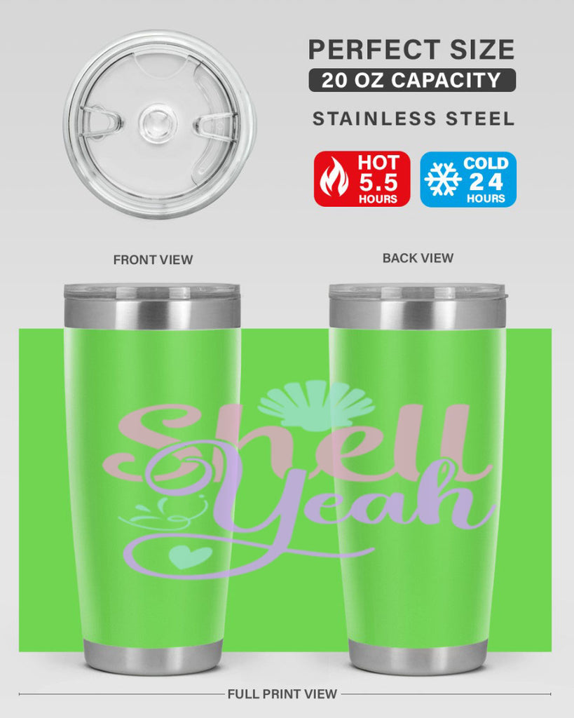 shell yeah 7#- mermaid- Tumbler