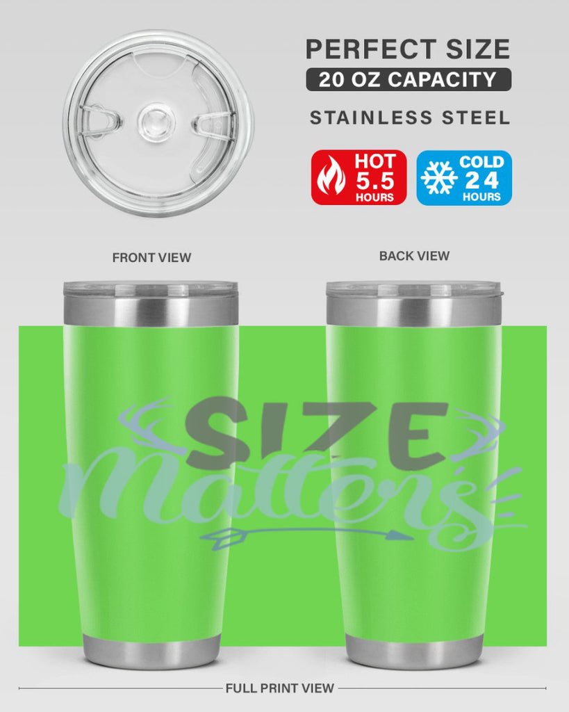 size matters 195#- fishing- Tumbler