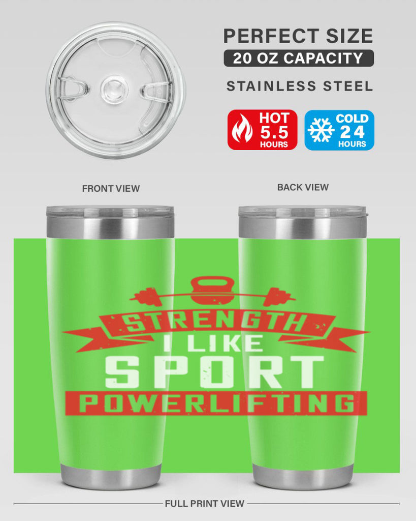 strength i like sport powerlifting 73#- gym- Tumbler