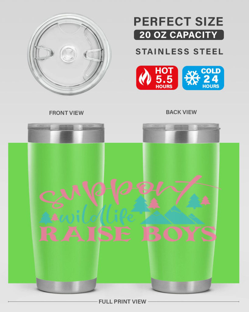 support wildlife raise boys 300#- mom- Tumbler