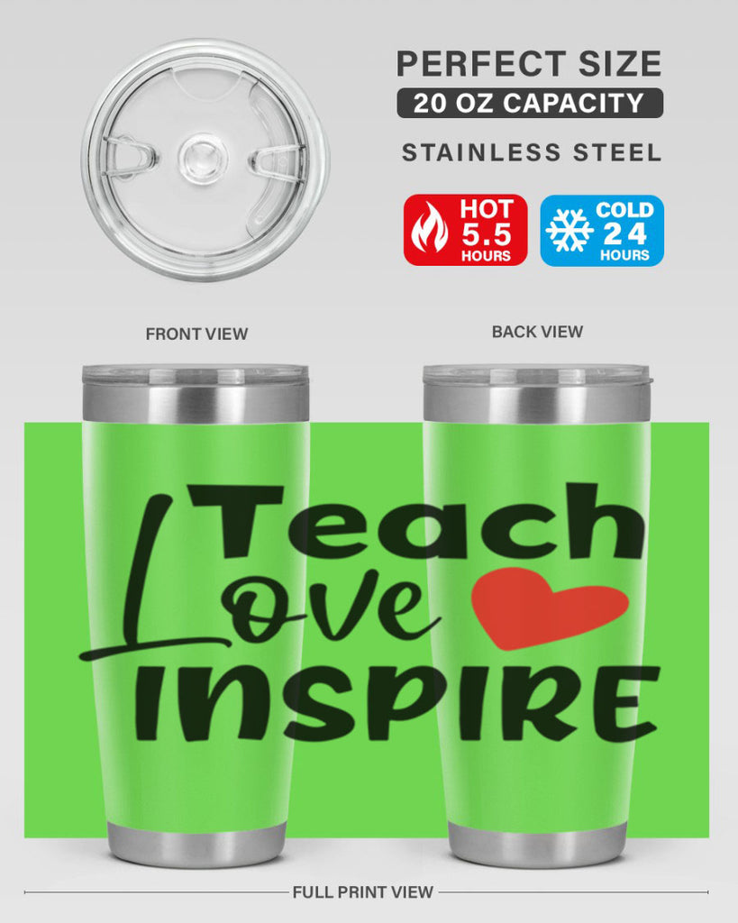 teach love inspre Style 146#- teacher- tumbler