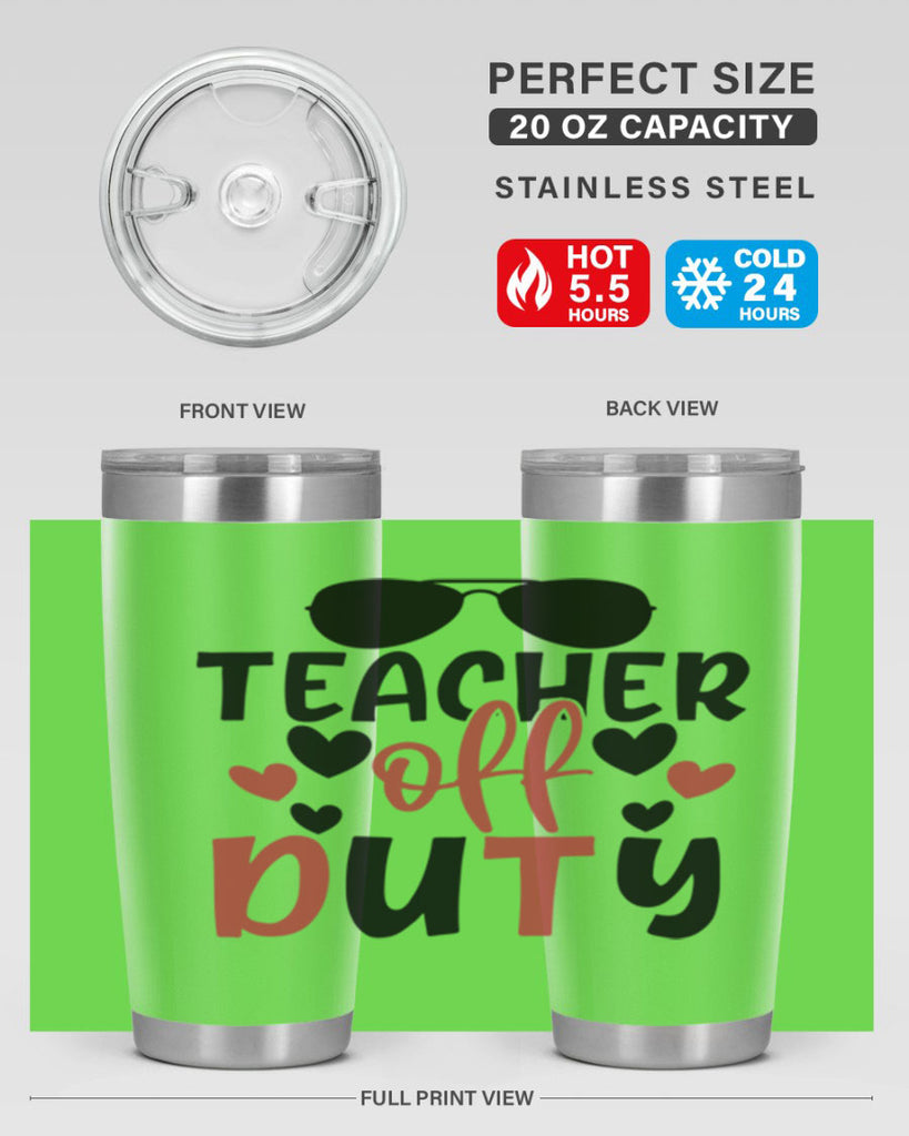 teacher off duty Style 141#- teacher- tumbler