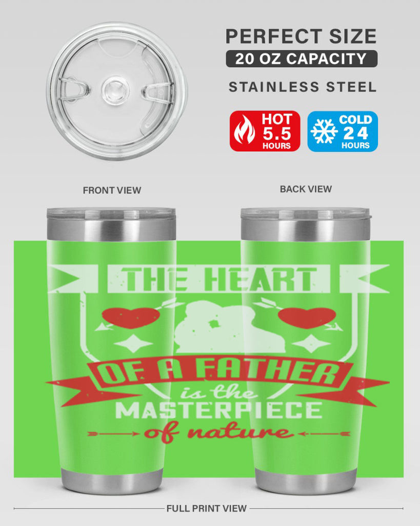 the heart of a father 159#- fathers day- Tumbler