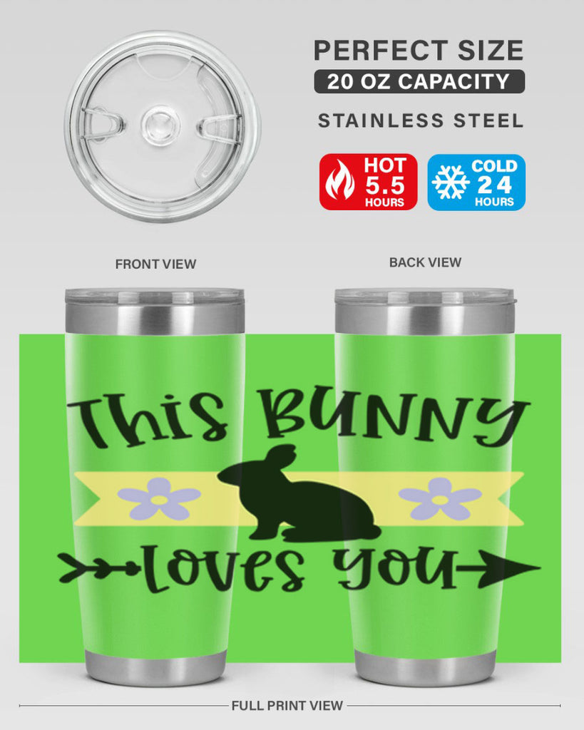 this bunny loves you 10#- easter- Tumbler