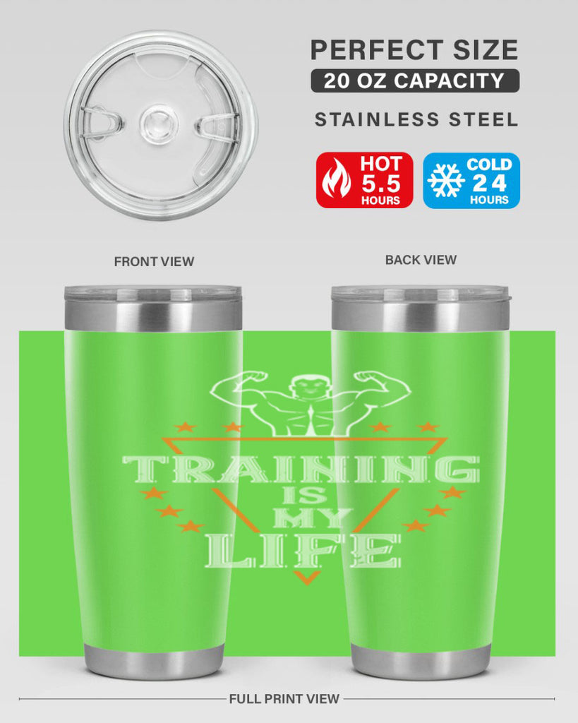 traing is my life 61#- gym- Tumbler